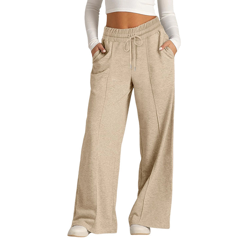 🍁New Fall Collection-Women's Casual Wide-Leg Pants with Drawstring Elastic