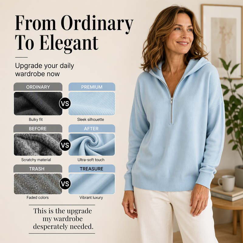 🍁New Fall Collection-Women's Half Zip Hooded Sweatshirt