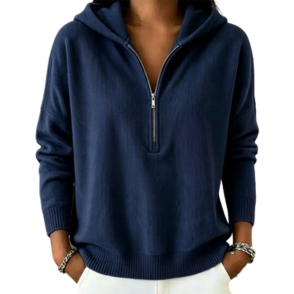 🍁New Fall Collection-Women's Half Zip Hooded Sweatshirt