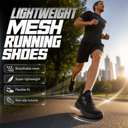 ☀️ Lightweight Comfort | Men's Breathable Cushioned Walking & Running Shoes