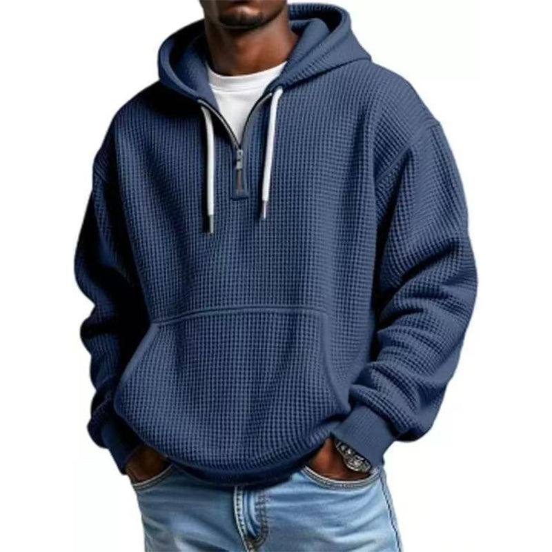 ⏰️LIMITED-TIME 50% OFF & FREE SHIPPING! ✨Men's Knit Quarter-Zip Hoodie Sweatshirt