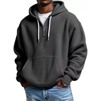 ⏰️LIMITED-TIME 50% OFF & FREE SHIPPING! ✨Men's Knit Quarter-Zip Hoodie Sweatshirt