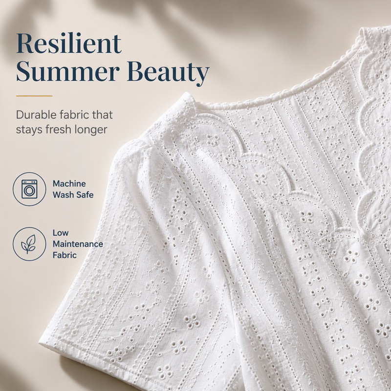 ⌛Limited-Time Offer-Breathable Jacquard V-Neck Top