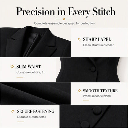⌛Limited-Time Offer-Women's Elegant Asymmetrical Single Breasted Blazer Dress