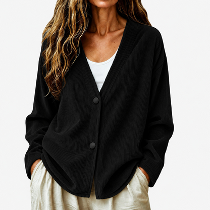⌛Limited-Time Offer-Women's V-Neck Corduroy Knit Cardigan