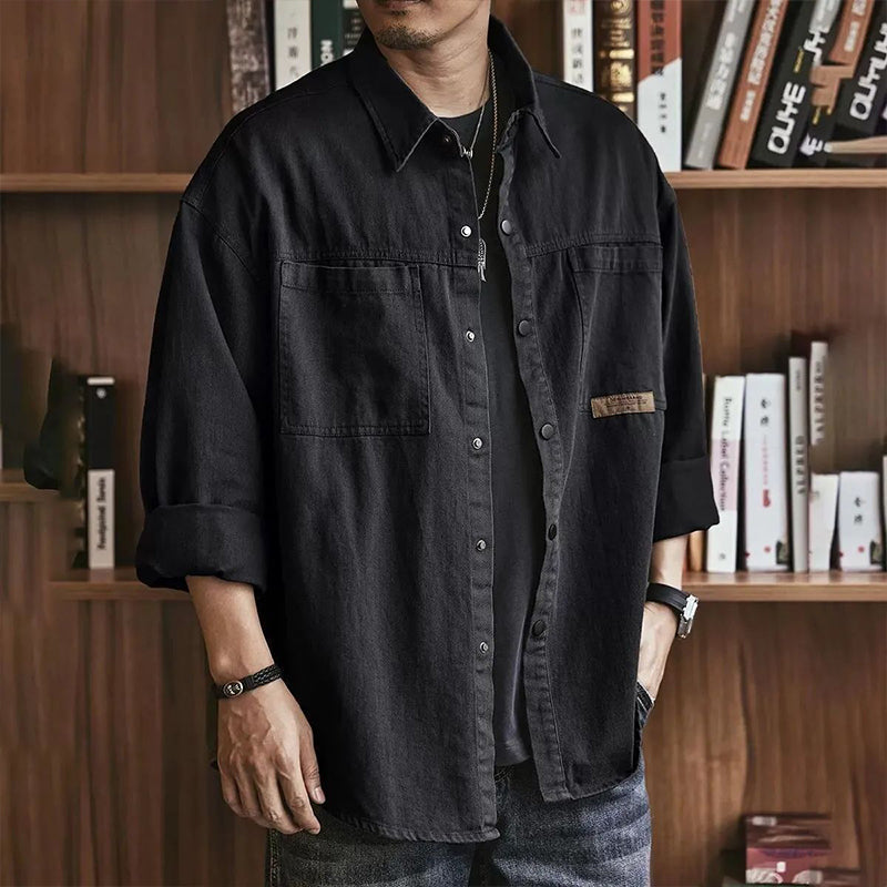 ⌛Limited-Time Offer🛍️Men's Long Sleeve Loose-Fit Utility Shirt