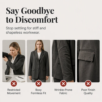 ⌛Limited-Time Offer-Women's V-Neck Single-Button Blazer