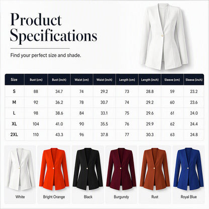 ⌛Limited-Time Offer-Women's V-Neck Single-Button Blazer