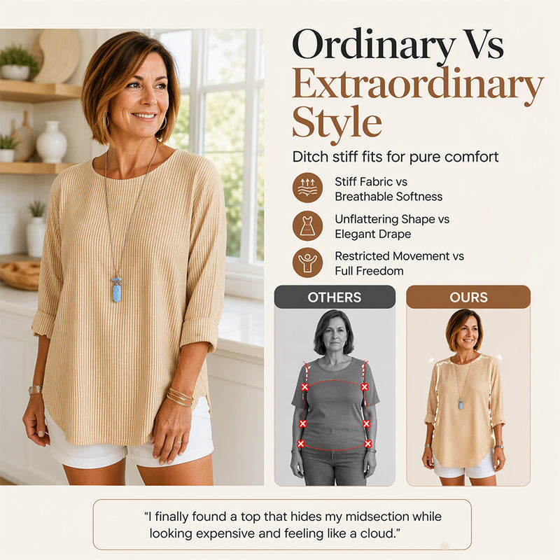 🍁New Fall Collection-Women's Casual Striped Long Sleeve Top