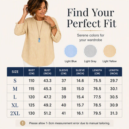 🍁New Fall Collection-Women's Casual Striped Long Sleeve Top