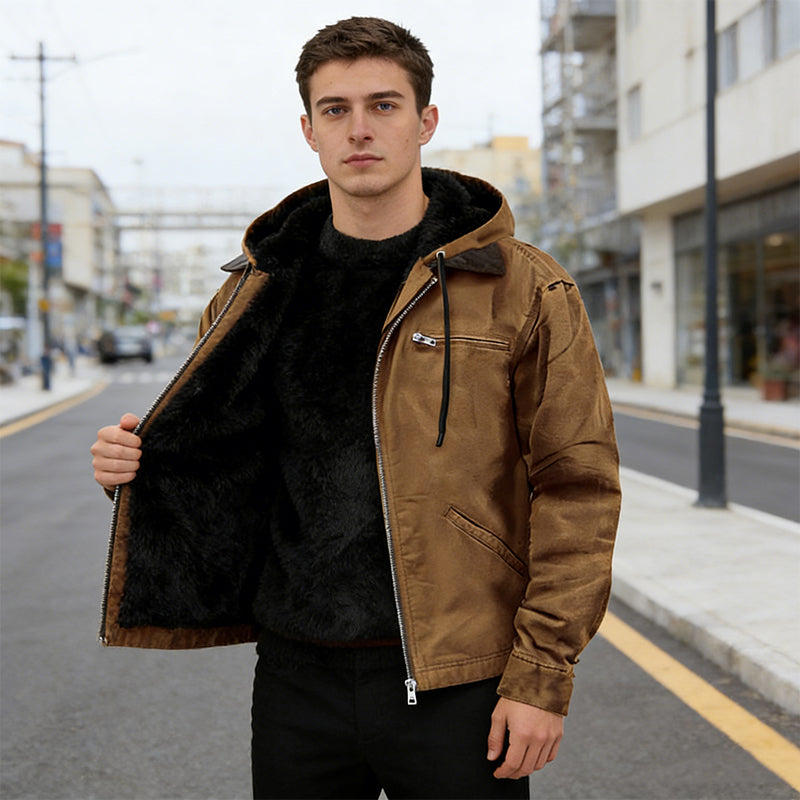 ⌛Limited-Time Offer-Men's Warm Hooded Work Jacket