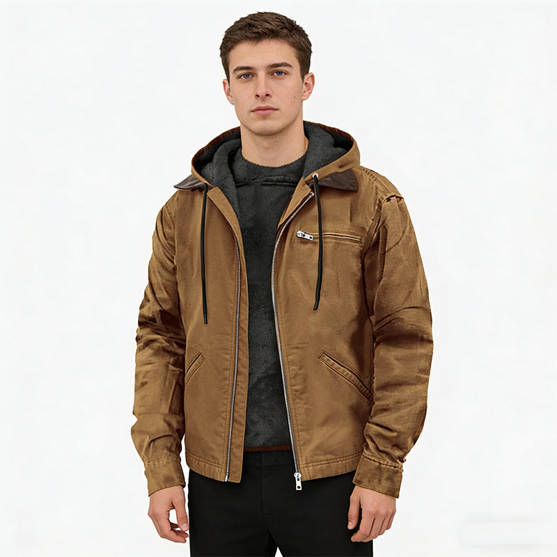 ⌛Limited-Time Offer-Men's Warm Hooded Work Jacket