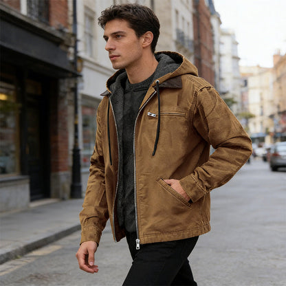 ⌛Limited-Time Offer-Men's Warm Hooded Work Jacket