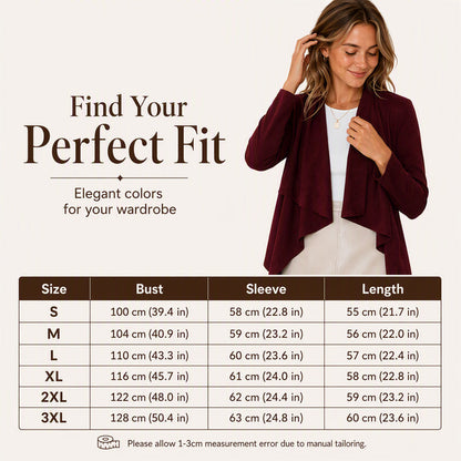 ⌛Limited-Time Offer-Women's Faux Suede Draped Cardigan
