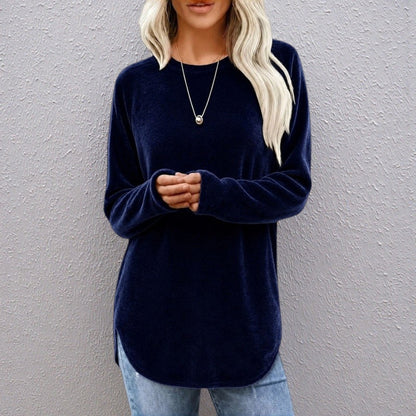 👚Seasonal Style - Relaxed Cotton Crew Top – Breezy Comfort & Easy Pairing with Jeans or Leggings