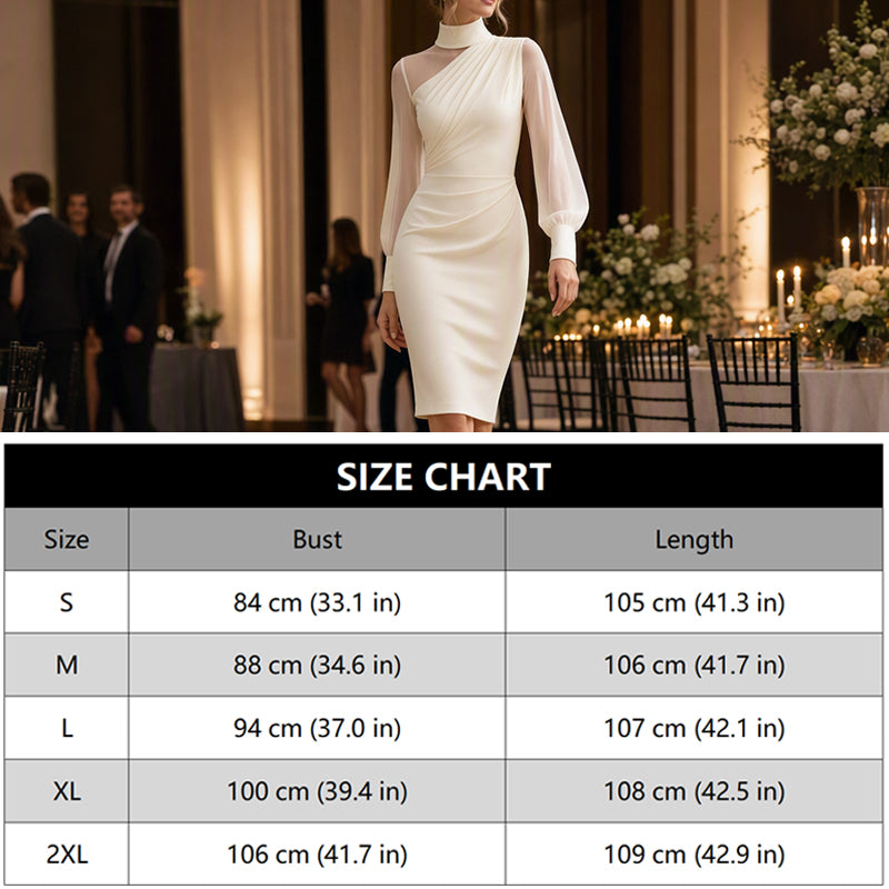 ⌛Limited-Time Offer-Women's Mock Neck Mesh Bodycon Dress
