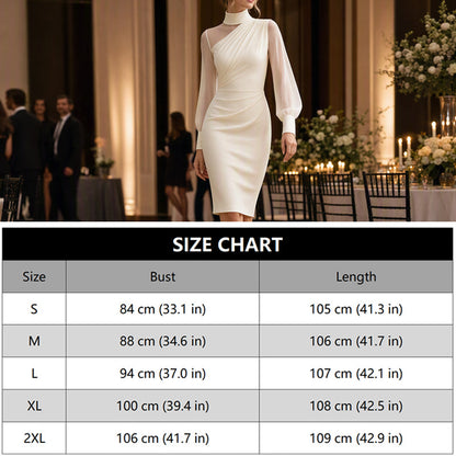 ⌛Limited-Time Offer-Women's Mock Neck Mesh Bodycon Dress