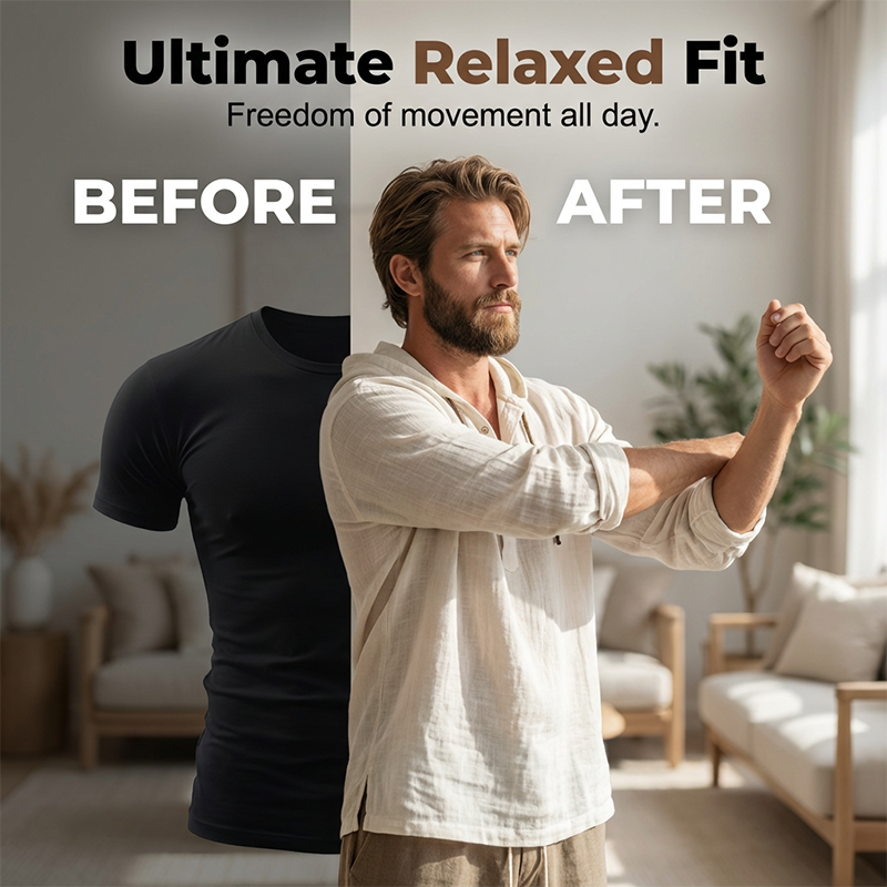 ⌛Limited-Time Offer-Men's Casual Long Sleeve Breathable Hooded Shirt