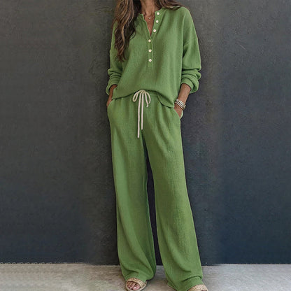 ⌛Limited-Time Offer-Women's Waffle Knit Lounge Set
