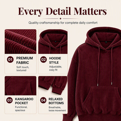 ⌛Limited-Time Offer-Women's Corduroy Hooded Sweatshirt with Pockets