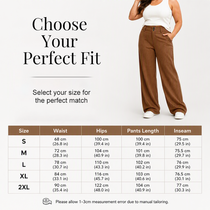 👖Limited-Time Offer- Women's Striped Flared Dress Pants – Flattering Fit Meets Effortless Elegance