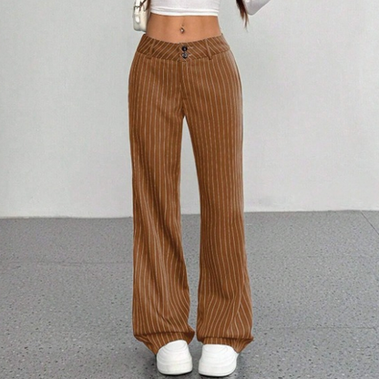 👖Limited-Time Offer- Women's Striped Flared Dress Pants – Flattering Fit Meets Effortless Elegance