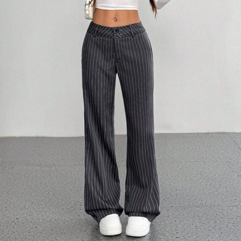 👖Limited-Time Offer- Women's Striped Flared Dress Pants – Flattering Fit Meets Effortless Elegance