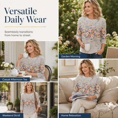 ⌛Limited-Time Offer-Women's Fashion Printed Crew Neck T-Shirt