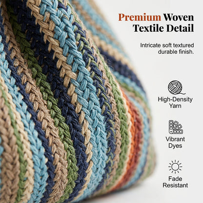 ⌛Limited-Time Offer-Women's Woven Stripe Clutch Bag