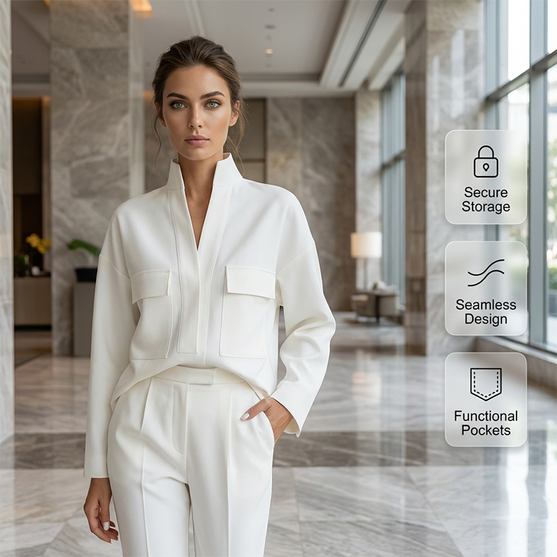 ⌛Limited-Time Offer-Elegant Long Sleeve Top & Pants Suit Set