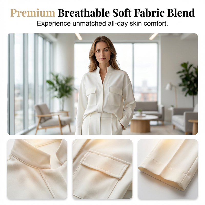 ⌛Limited-Time Offer-Elegant Long Sleeve Top & Pants Suit Set