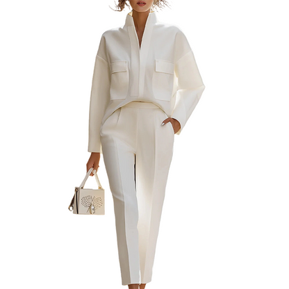 ⌛Limited-Time Offer-Elegant Long Sleeve Top & Pants Suit Set