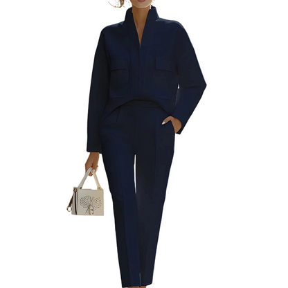 ⌛Limited-Time Offer-Elegant Long Sleeve Top & Pants Suit Set