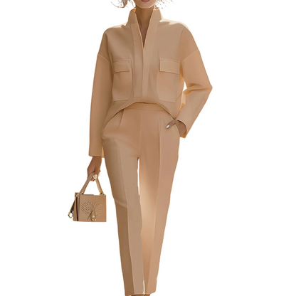 ⌛Limited-Time Offer-Elegant Long Sleeve Top & Pants Suit Set