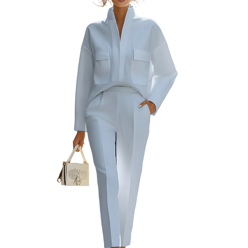 ⌛Limited-Time Offer-Elegant Long Sleeve Top & Pants Suit Set