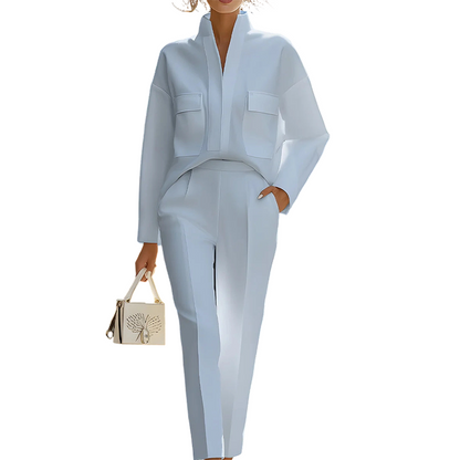 ⌛Limited-Time Offer-Elegant Long Sleeve Top & Pants Suit Set