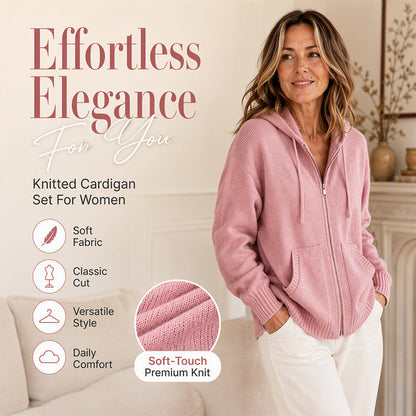 🍁Get Your New Fall Fashion-Women's Loose Hooded Knit Cardigan