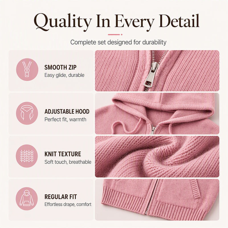 🍁Get Your New Fall Fashion-Women's Loose Hooded Knit Cardigan