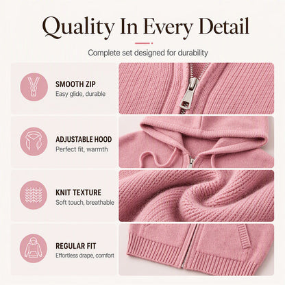 🍁Get Your New Fall Fashion-Women's Loose Hooded Knit Cardigan