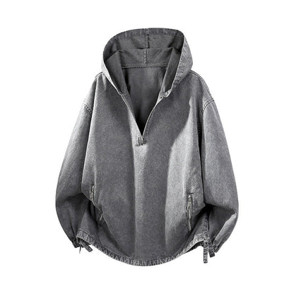 🍁Get Your New Fall Fashion-Men's Vintage Washed Half-Zip Hooded Top