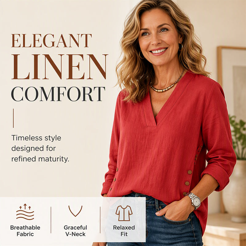 Effortless Style For Every Day ✨Women's V-Neck Loose-Fit Casual Top