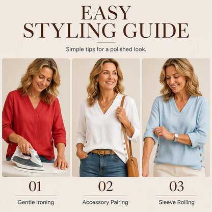 Effortless Style For Every Day ✨Women's V-Neck Loose-Fit Casual Top