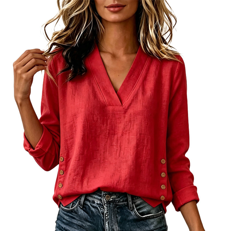 Effortless Style For Every Day ✨Women's V-Neck Loose-Fit Casual Top