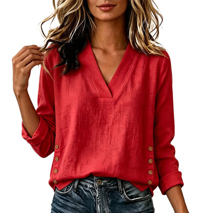 Effortless Style For Every Day ✨Women's V-Neck Loose-Fit Casual Top