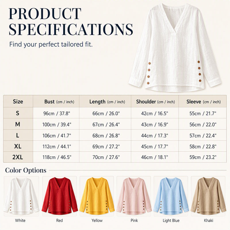 Effortless Style For Every Day ✨Women's V-Neck Loose-Fit Casual Top