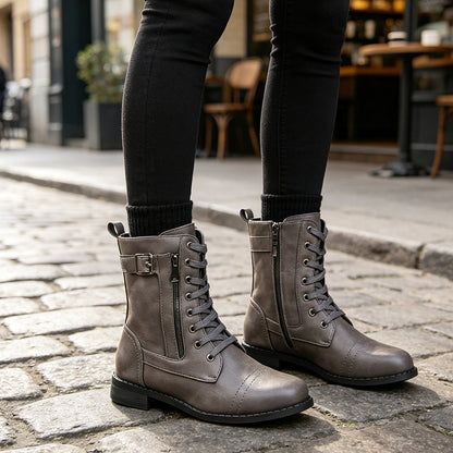 🍁Get Your New Fall Fashion-Women's Round Toe Chunky Heel Martin Boots