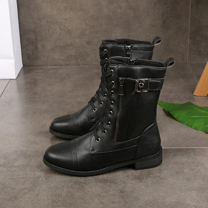 🍁Get Your New Fall Fashion-Women's Round Toe Chunky Heel Martin Boots