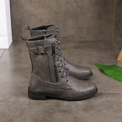 🍁Get Your New Fall Fashion-Women's Round Toe Chunky Heel Martin Boots