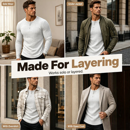 🍁Get Your New Fall Fashion-Men's Slim Fit Henley Shirt