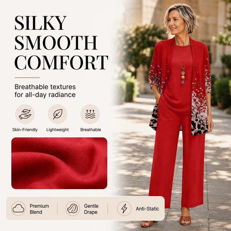 🍁New Fall Collection-Women's Elegant Printed 3-Piece Set